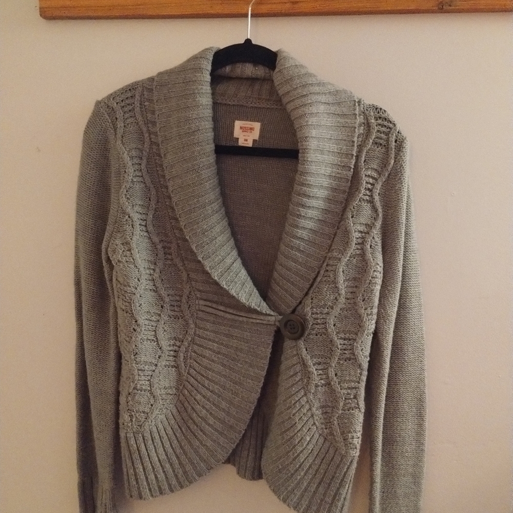 Mossimo grey sweater blazer style